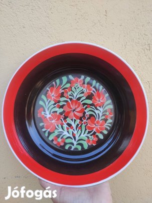 Gyönyörű retro hollóházi porcelán dísztányér