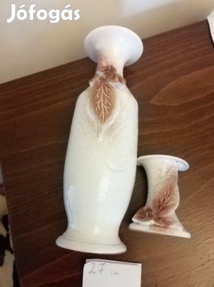 Gyönyörű retró kerámia váza szett, azonos mintával