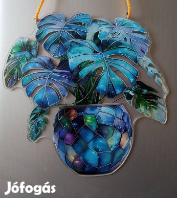 Gyönyörű színes monstera akril fényfogó