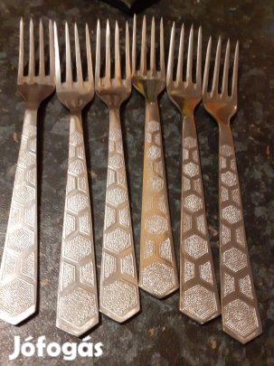 Gyönyörű vésett csiszolt USSR villák 6 db