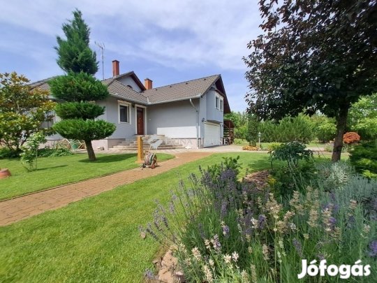 Gyönyörűen parkosított telken nappali+4 szobás ház!