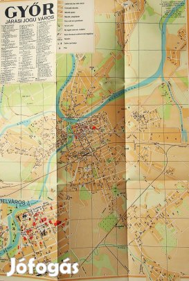 Győr Járási Jogú Város 1964 régi térkép