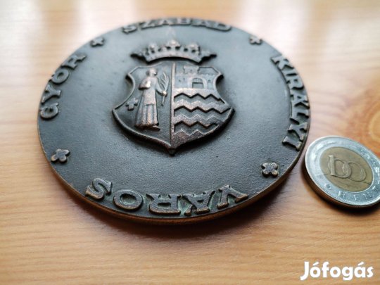 Győr Szabad Királyi Város 1940-es Dalosverseny régi kitüntető é