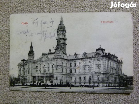 Győr, Városháza 1909.-képeslap