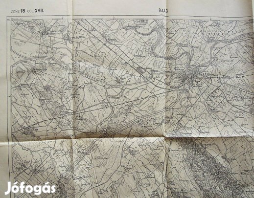 Győr környéke régi térkép 1896