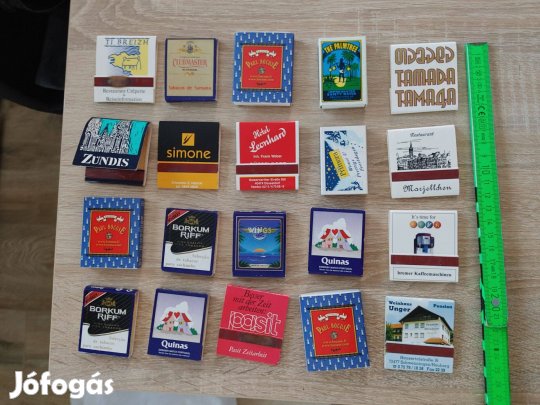 Gyufa gyűjtemény 20 db 5000 Ft