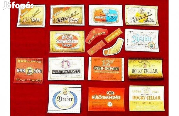 Gyűjtemény, régi sörös cimke, matrica