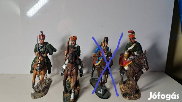 Gyűjteményből ólomkatona Napóleoni lovasok11 huszárok2 1/32 Del Prado