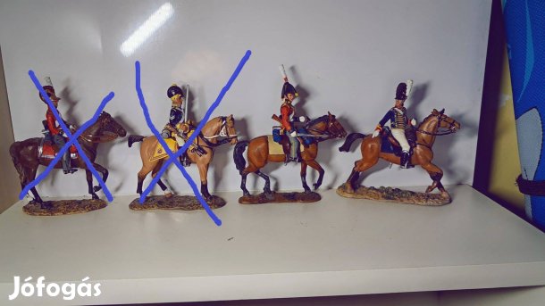 Gyűjteményből ólomkatona Napóleoni lovasok4 Brittek Del Prado