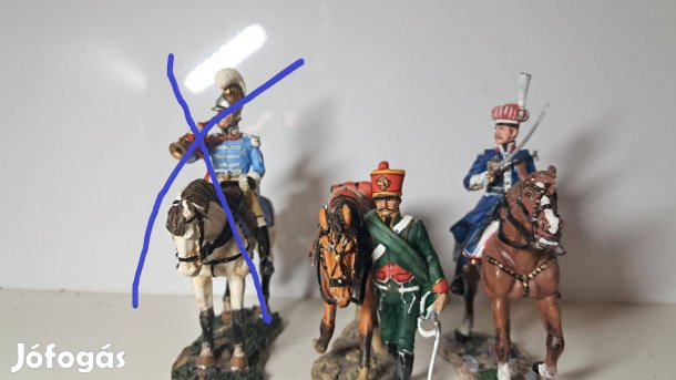 Gyűjteményből ólomkatona Napóleoni lovasok9 Franciák1/32 Del Prado