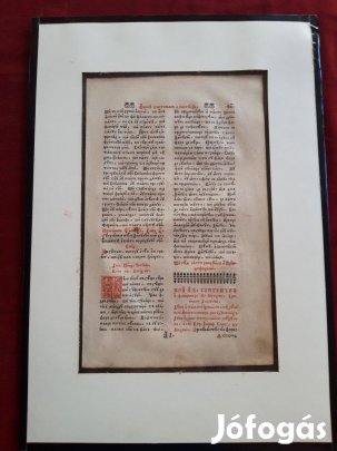 Gyűjtők figyelem! Román cirill betűs húsvéti ima XVII-XVIII századból