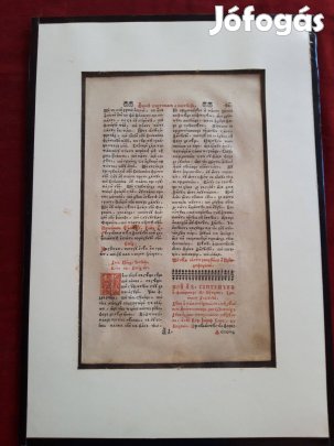 Gyűjtők figyelem! Román cirill betűs húsvéti ima XVII-XVIII századból