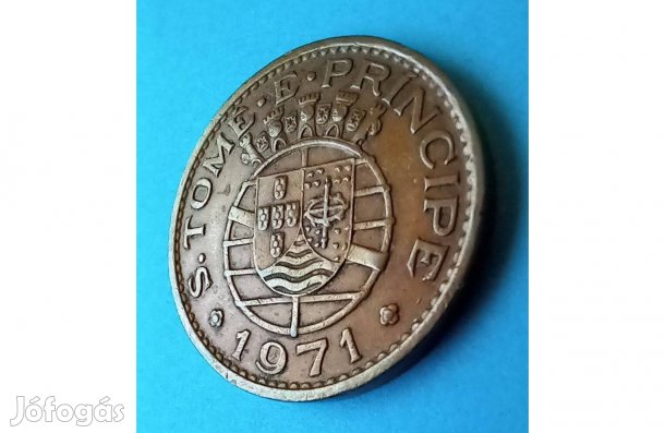 Gyűjtőknek 1971-es Sao Tomé e. Principe 1 Escudo pénzérme eladó
