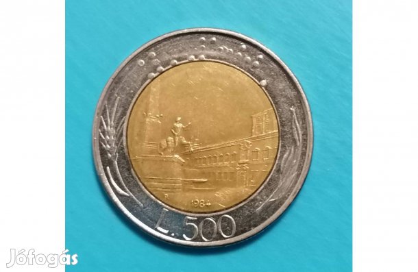 Gyűjtőknek 1984-es Olaszország 500 Líra bimetál pénzérme eladó