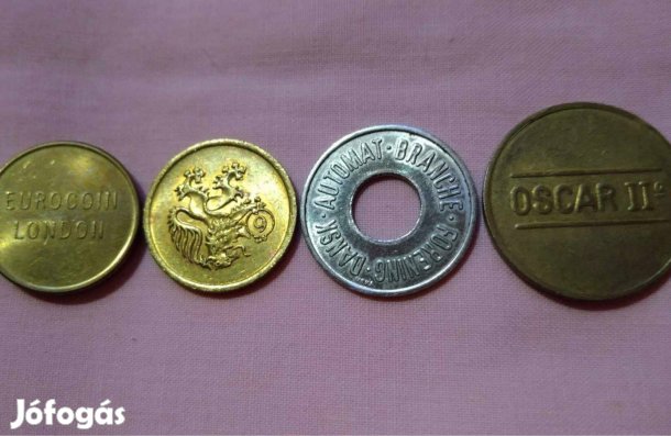 Gyűjtőknek 4 db zseton 800 Ft