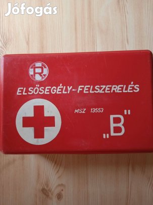 Gyűjtőknek! Régi elsősegély- felszerelés /tartalmával együtt/