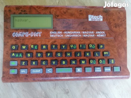 Gyűjtőknek! Retro, Btech 8010 compu-dikt szótárgép eladó!