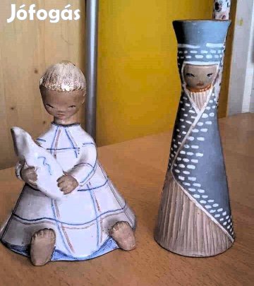 Gyűjtőknek is! 2 db. Berkovits Anna kerámia. Ritka, jelzett