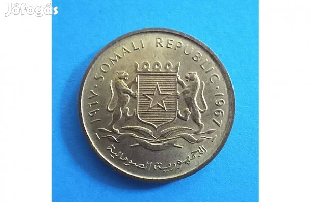 Gyűjtőknek szép 1967-es Szomália 5 Centesimi pénzérme eladó