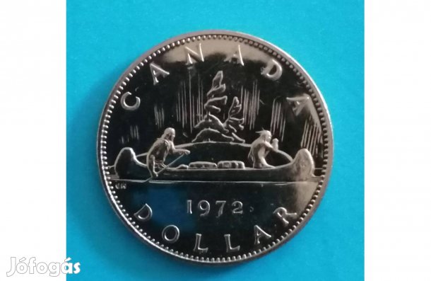 Gyűjtőknek szép 1972-es Kanada 1 Dollár Proof Like pénzérme eladó