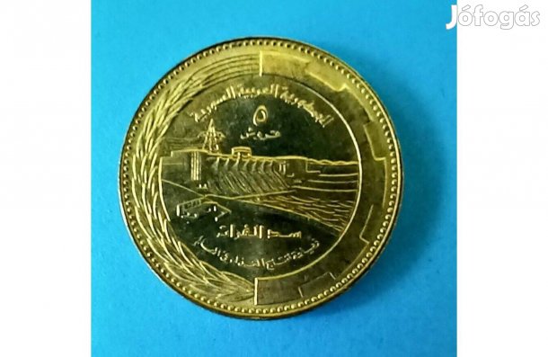 Gyűjtőknek szép 1976-os Szíria FAO 5 Piaszter emlék pénzérme eladó