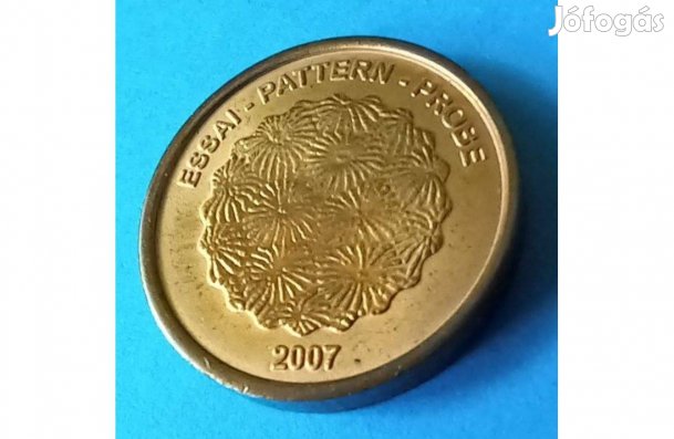 Gyűjtőknek szép Montserrat 2 Eurocent próbaveret pénzérme eladó