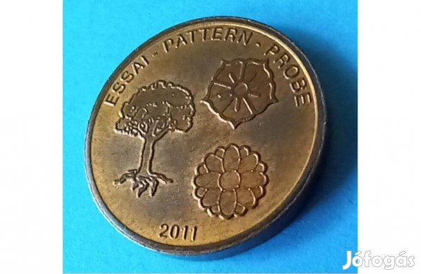 Gyűjtőknek szép San Marino 2 Eurocent próbaveret pénzérme eladó