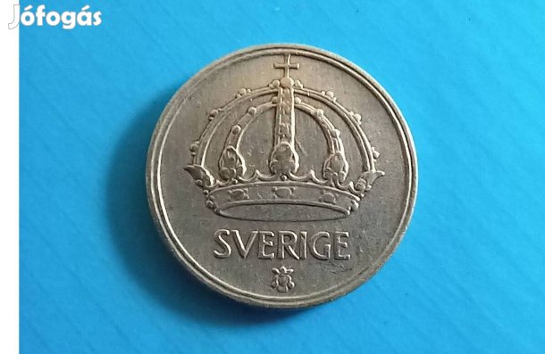 Gyűjtőknek szép, ezüst 1944-es Svédország 25 Öre pénzérme eladó