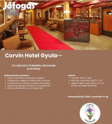 Gyula#utalvány#Corvin hotel