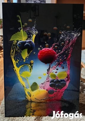 Gyümölcsök - edzett üveg falikép, 60*90 cm, új