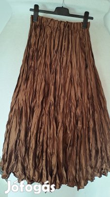 Gyűrt-fényes hosszú csodás (alkalmi) szoknya M/L méret