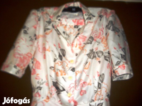 Gyűrt selyem rakottszoknyás 38-méretű,kiskosztüm,új!/15