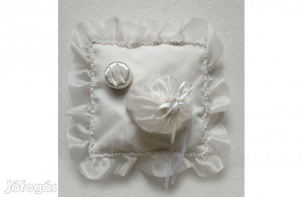 Gyűrűpárna gyűrűtartóval esküvő, menyasszony, esküvői gyűrűhordozó