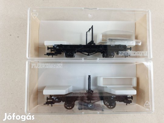 H0 Fleischmann 5222 DRG Forgóvillás Vasúti Kocsi Pár Vagon