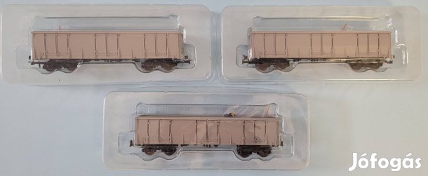 H0 HO vasútmodell 3 db Eaos tehervagon új!