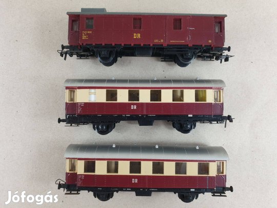 H0 Herr 536/938 és 820 DR Személyvagon , Poggyászvagon #P162