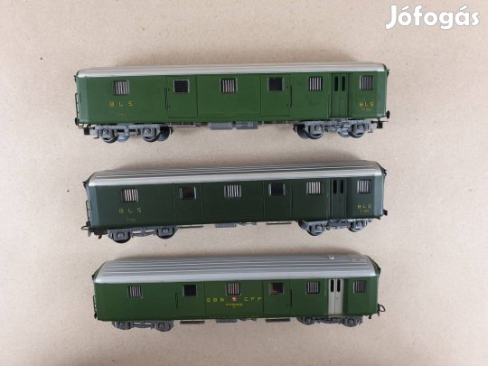 H0 Kleinbahn BLS és SBB CFF Személyvagon - 3 db Egyben #N55