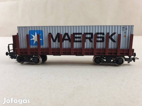 H0 Kleinbahn Konténerszállító Rakoncás Kocsi #18/89
