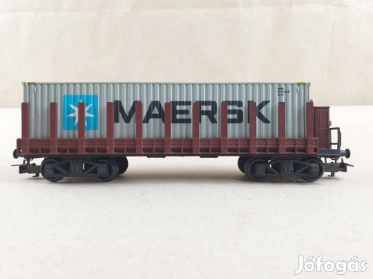 H0 Kleinbahn Konténerszállító Rakoncás Kocsi #18/91