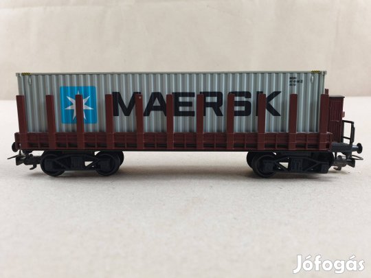 H0 Kleinbahn Konténerszállító Rakoncás Kocsi #18/95