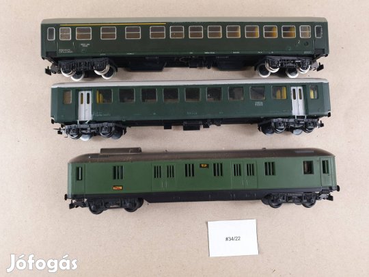 H0 Kleinbahn Személyvagon - Vagon - 3 db Egyben #34/22