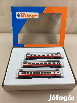 H0 Roco 43016 DR "Max Liebermann" Személyvagon Szett Belső Világítássa