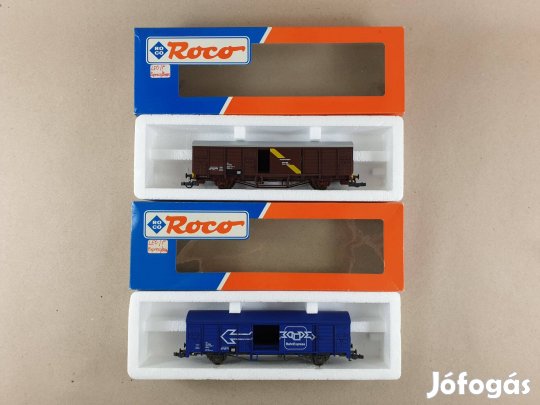 H0 Roco 46405 , 46406 ÖBB Tehervagon - 2 db Egyben