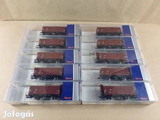H0 Roco 76853 DR Zárt Tehervagon Fékezőházzal - 10 db Egyben