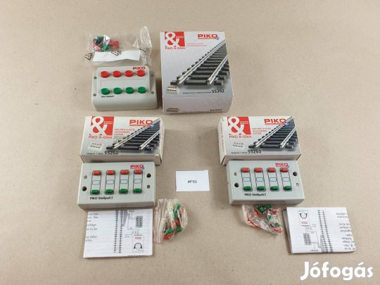 H0 , TT , N Piko Vasút Modell Kapcsolópult 3 db Egyben #P50