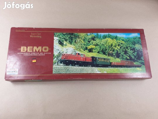 H0e Bemo 7001 800 Württemberg Mozdony - Vagon Készlet