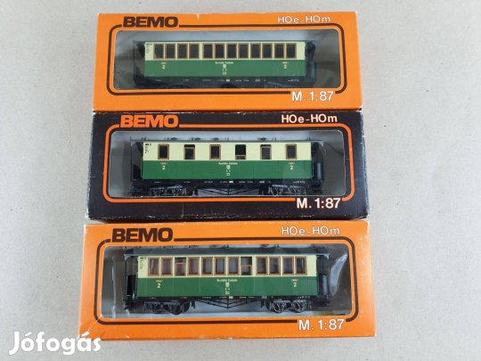 H0e Bemo Neustadter Kreisbahn A.G. Személyvagon - 3 db Egyben #10