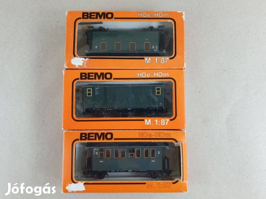 H0e Bemo Személyvagon - Poggyászvagon - 3 db Egyben #10