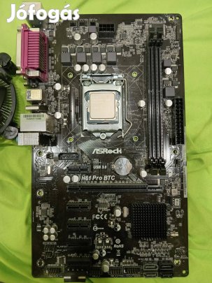 H81 Pro BTC + i3 4170 + Hűtő