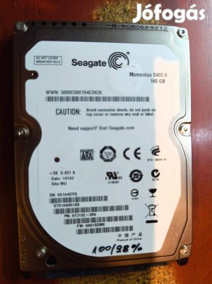 HDD-SATA Seagate Momentus 5400 160 GB 100/98 Hdsentinel